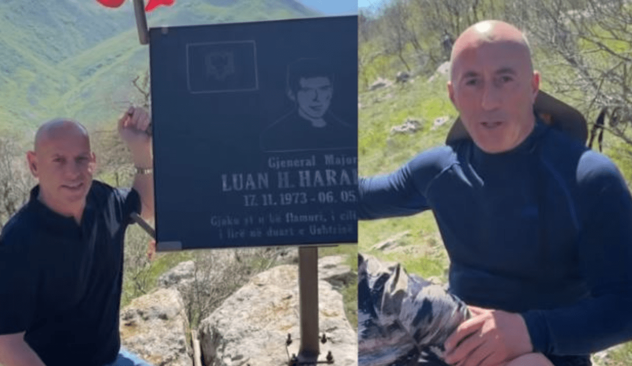 Haradinaj dhe Lladrovci ngjiten në vendin ku ra Luani