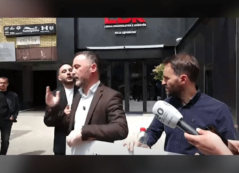 Paris Guri i LDK-së përplaset verbalisht me kandidatët e PSD-së, gjatë një aksioni