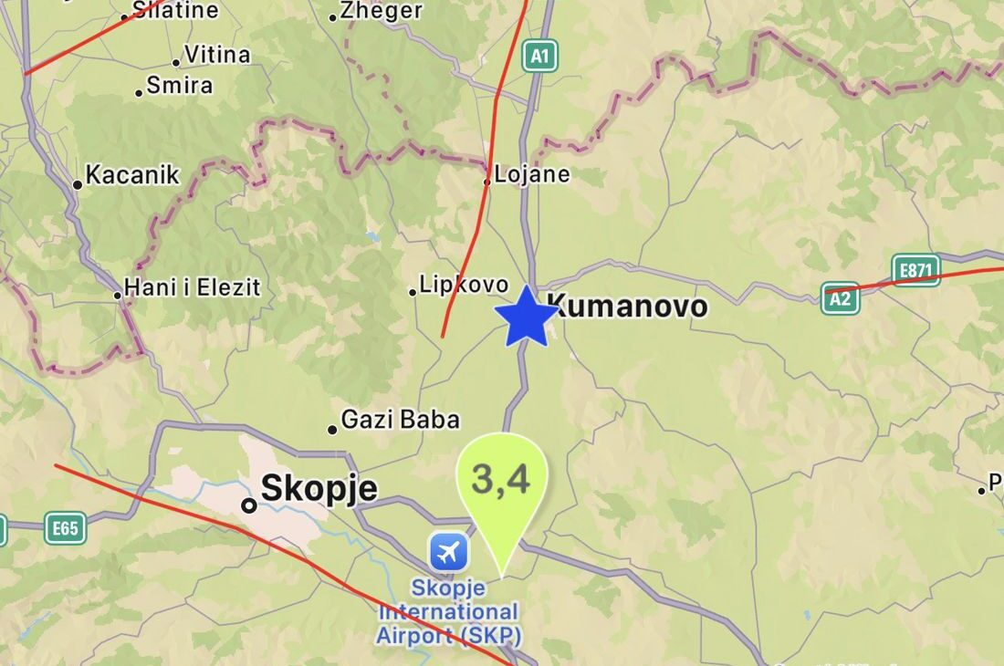Tërmet në Shkup të Maqedonisë së Veriut