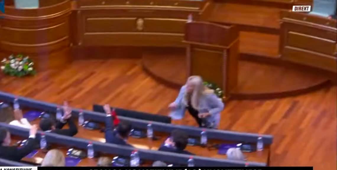 Kaos në seancë, Time Kadriaj e gjuan me vezë drejt Kurtit, Dehari i nderpret punimet