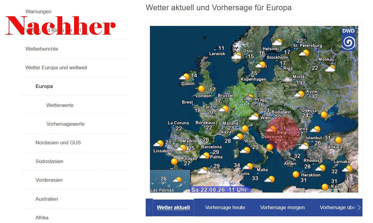 Shërbimi Meteorologjik Gjerman korrigjon hartën, Kosova paraqitet brenda kufijve të saj