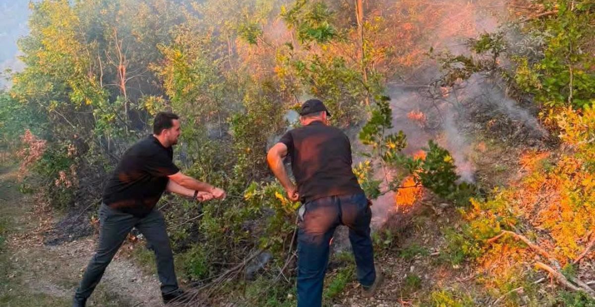 Dy fshatra të Mitrovicës përfshihen nga zjarret, ekipet në terren për shuarjen e flakëve