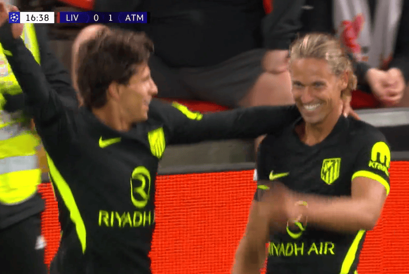 Atletico Madrid realizon golin e epërsisë ndaj Liverpoolit
