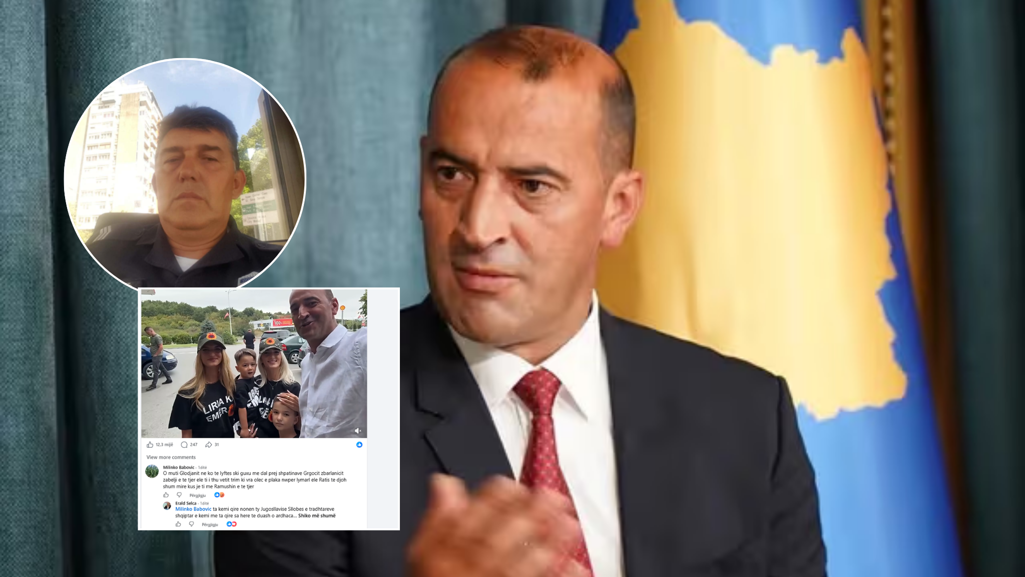 Daut Haradinaj fyhet nga ish-polici serb, komenti merr “like” nga shqiptarët