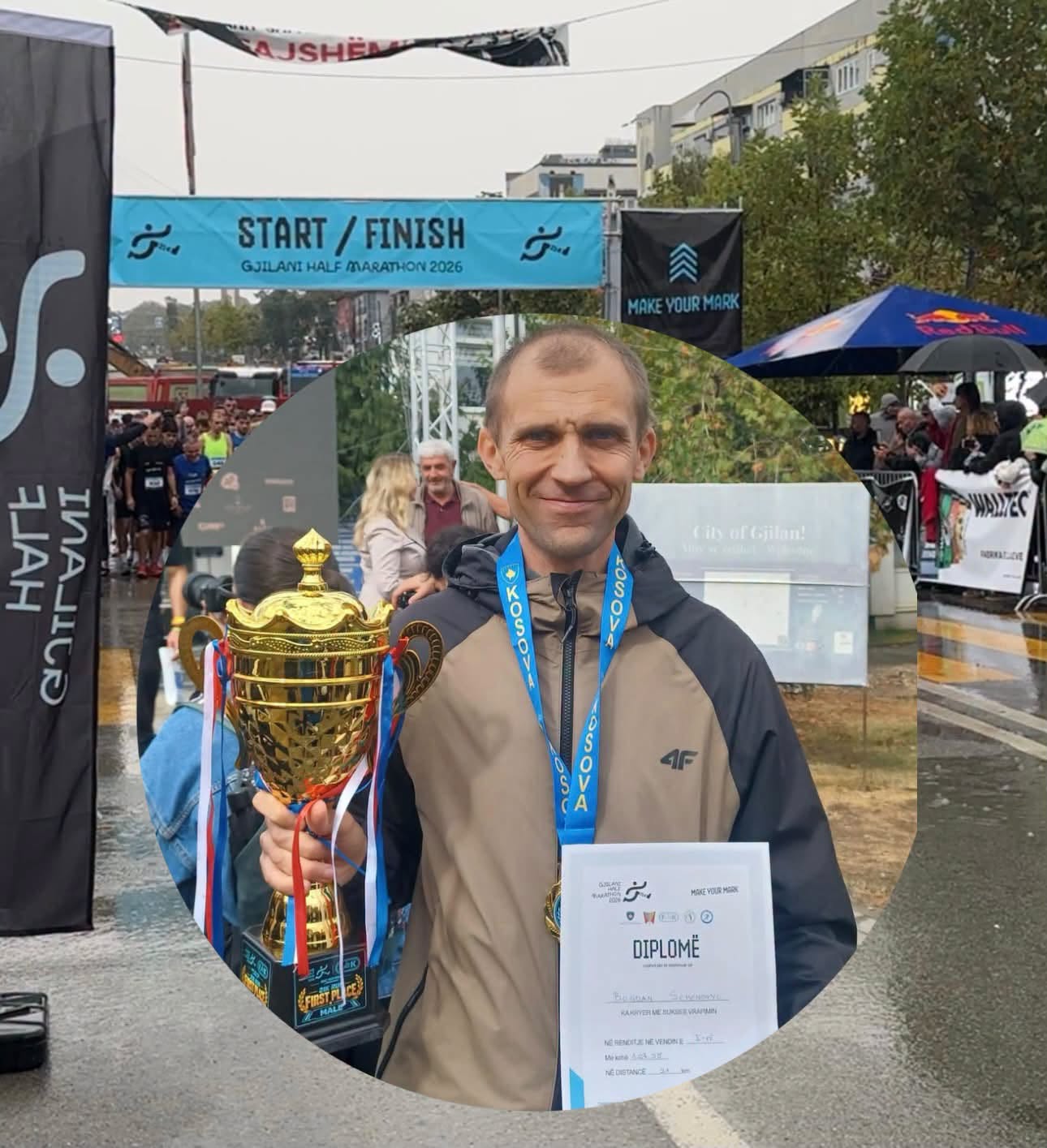 Ukrainasi Bogdan Sermeniovich fiton Gjilani Half Marathon 2026