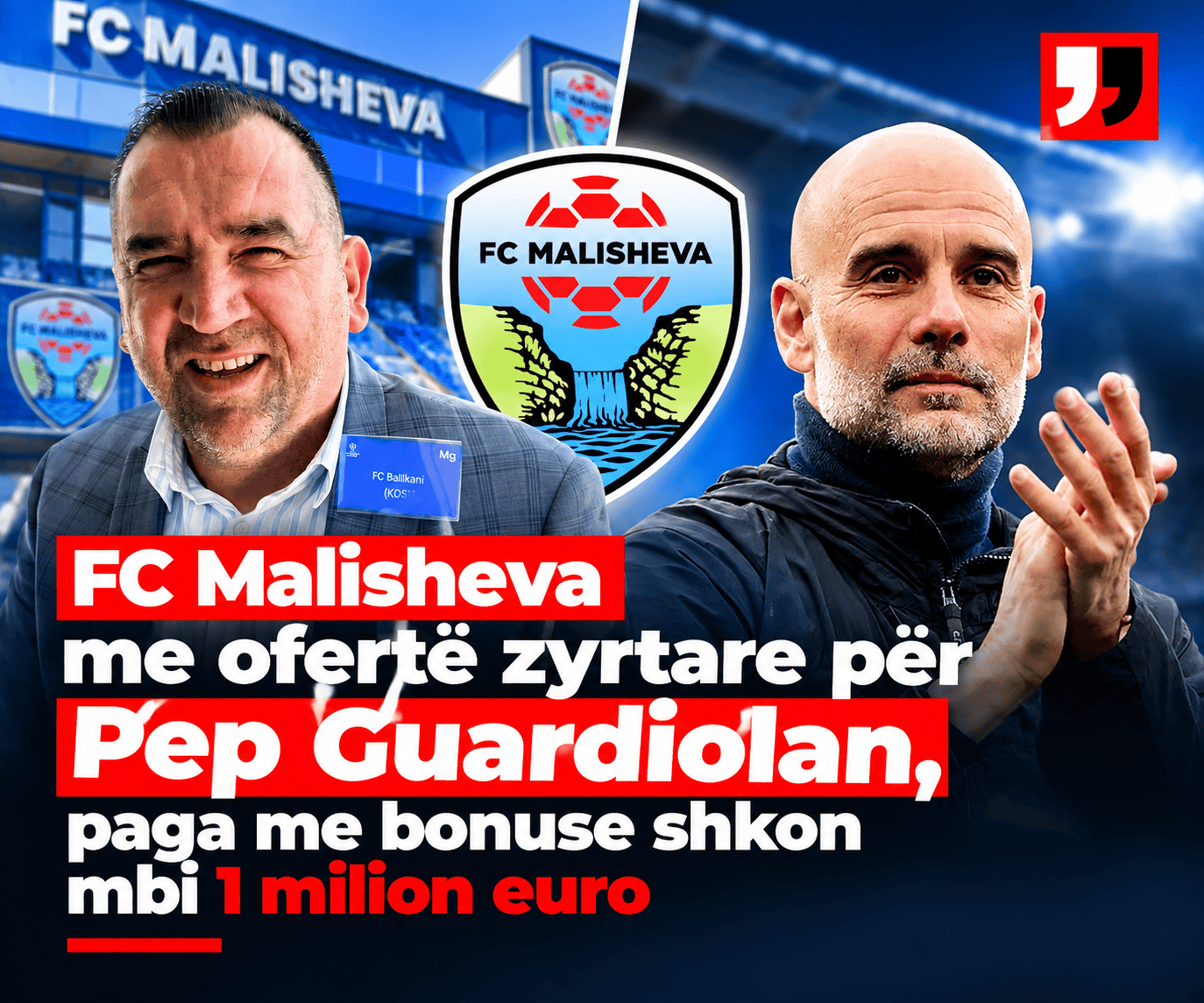 FC Malisheva me ofertë zyrtare për Pep Guardiolan, paga me bonuse shkon mbi 1 milion euro