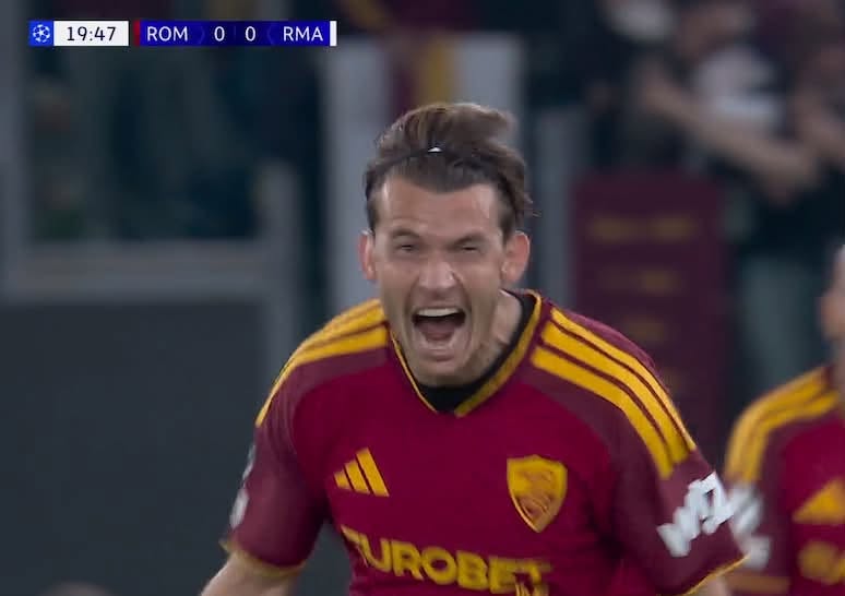 ROMAAAAAAA! De Roon shënon supergol ndaj Real Madridit