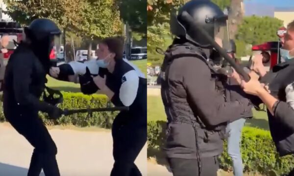 “Nuk po bëj gjë” – Polici e rrah me shkop gome të riun te Parku Rinia në Tiranë