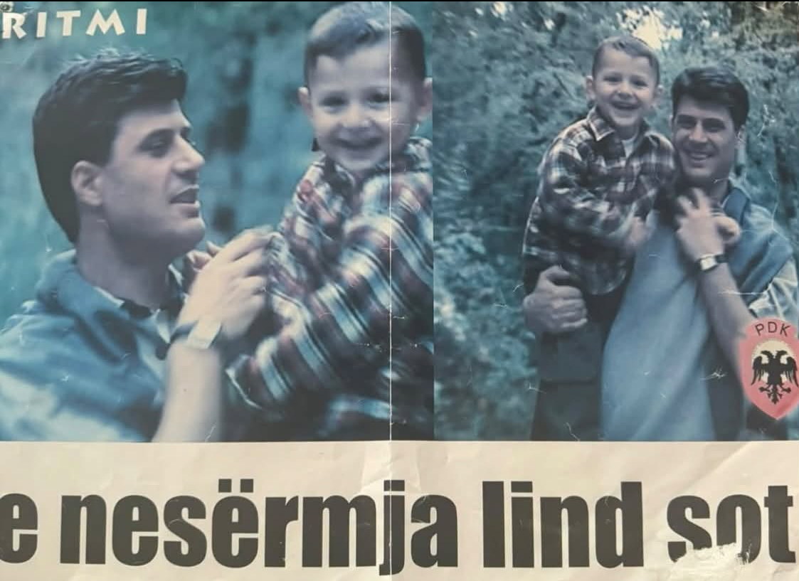 “E nesërmja lind sot”, Endrit Thaçi publikon një fotografi emocionuese me babanë e tij, Hashim Thaçin